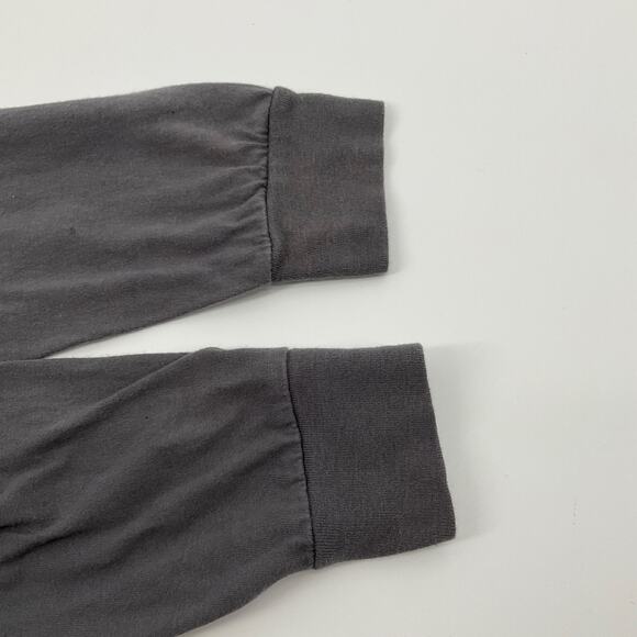 Fox Racing Long Sleeve Tee Size M Charcoal Grey Blue Fox Head Logo Mens Graphic - Picture 8 of 9